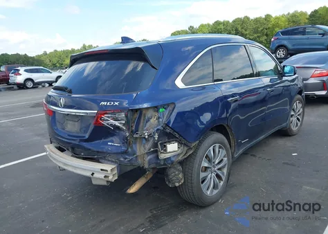 2015 Acura Mdx Technology Package from USA, damaged, VIN 5FRYD4H46FB007744